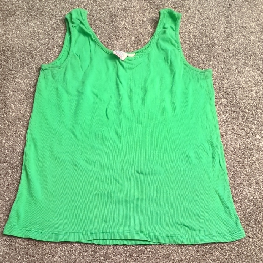 Green Sleeveless Women's Tops - Picture 2 of 4